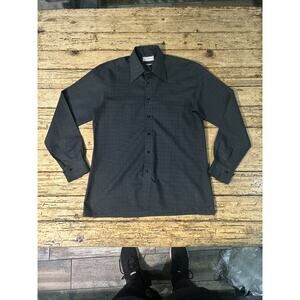 Paul D’Avril Paris Men’s Size L Charcoal Button Down Long Sleeve Shirt